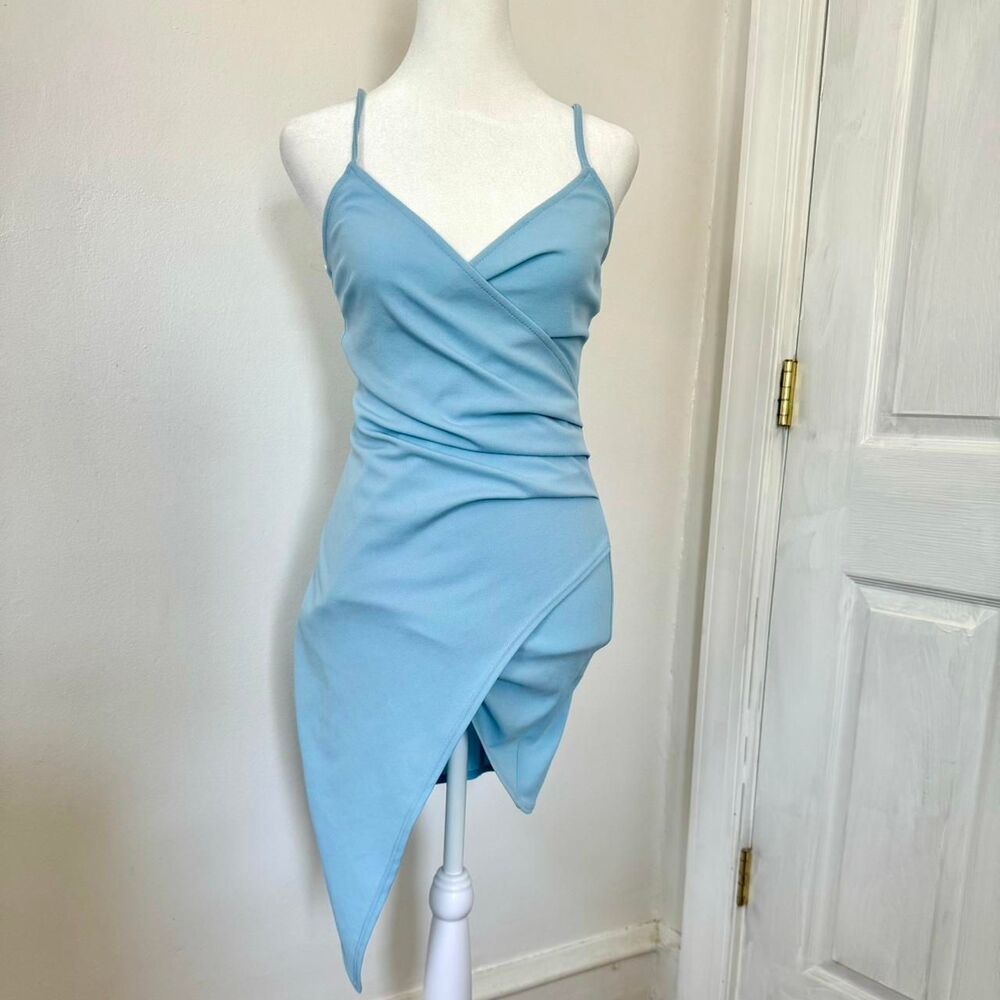 Women's Blue Wrap Dress